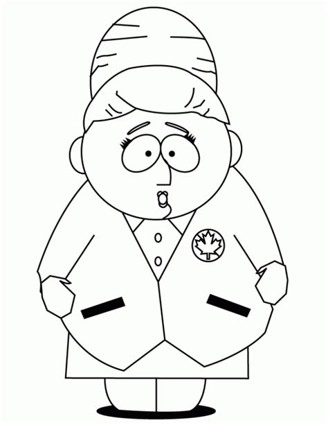 South Park Color Page Cool Cartoon Coloring Pages For