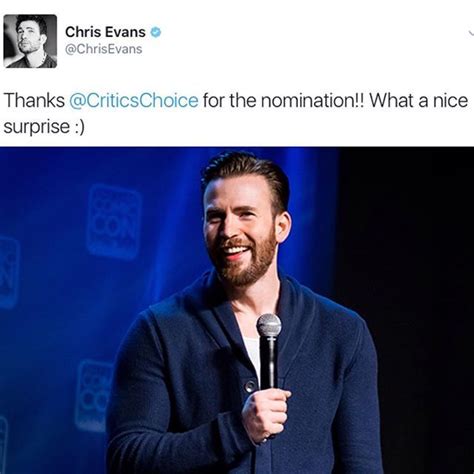 Congrats Chris 🤗👏🏻 Chrisevans Criticschoice Cevans Teamcevans