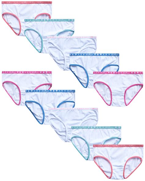 Delias Girls Underwear 10 Pack Stretch Cotton Briefs Panties 6 14
