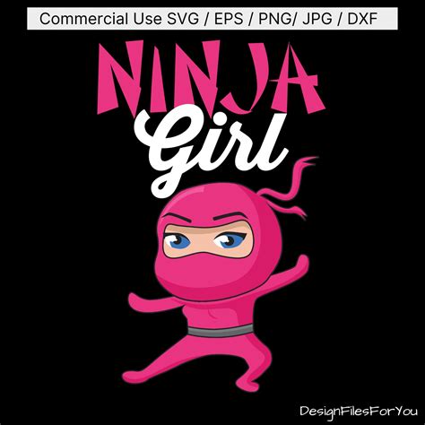 Ninja Svg Ninja Girl Svg Pink Ninja Svg Ninja Birthday Etsy Canada