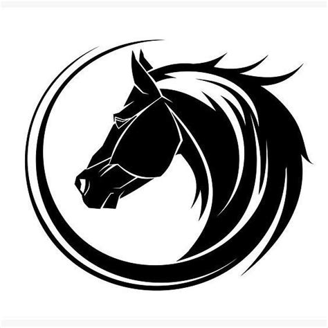 Awesome Black Tribal Horse Head For Men Style Tribal Color Black