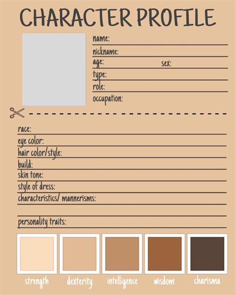 Simple Character Sheet Credit Shurlur On Instagram Character