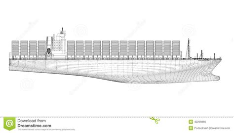 Container Ship Cargo Stock Illustration Illustration Of