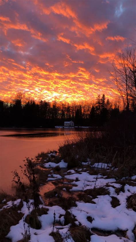 Perfect Winter Sunset In Ontario Video Canada Destinations Winter