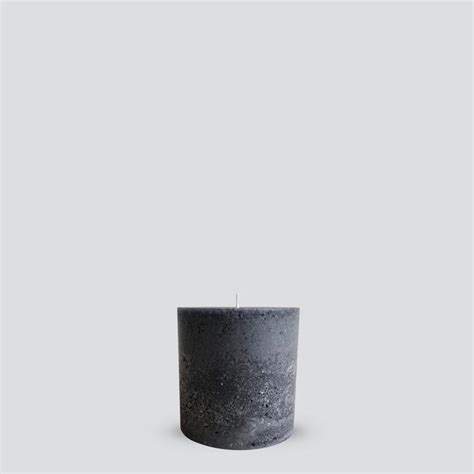 White Textured Pillar Candle Med Village Stores