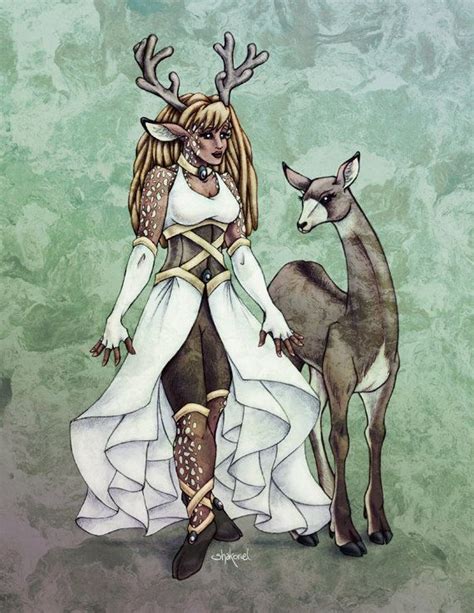 Deer Goddess In Colour By Shakoriel On Deviantart Antler