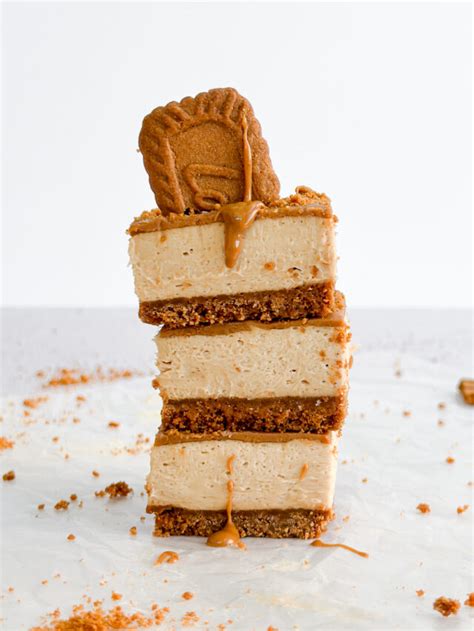 No Bake Biscoff Cheesecake Bars The Salted Sweets