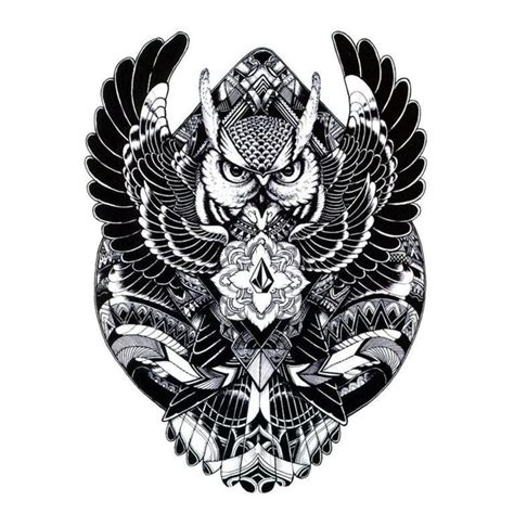 Tatouage Ephemere Chouette Maori Tatooshop Owl Tattoo Design Owl