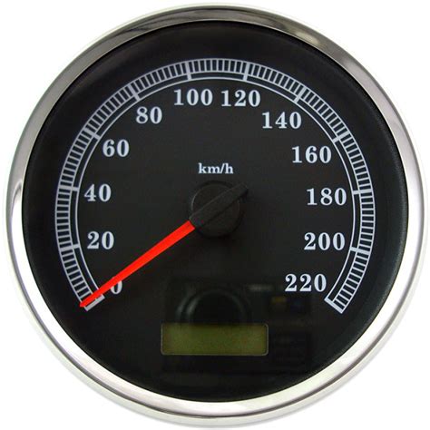 Drag Specialties 5 Programmable Electronic Kmh Speedometer For Harley