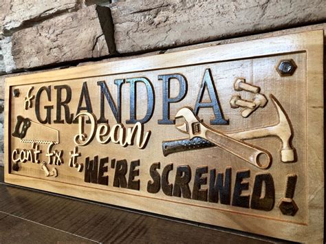 Birthday gifts for dad grandpa. Personalized Workshop Signs Birthday Gift for Dad Grandpa ...