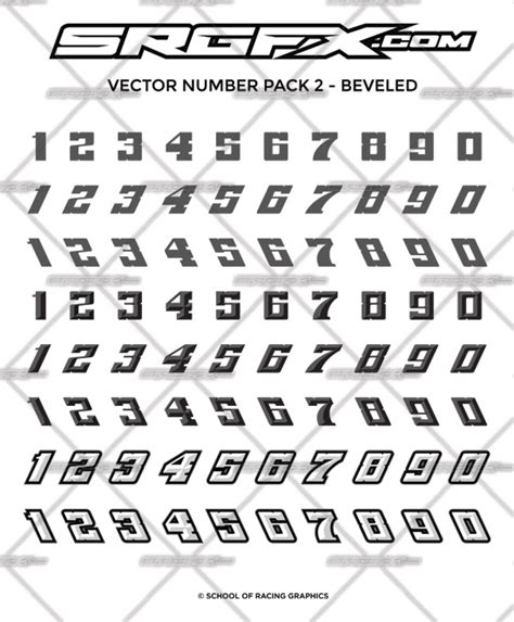 Race Car Number Fonts Vector Race Car Number Font Vector Free Ai Svg