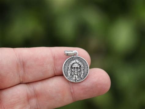 Holy Face Medal Most Holy Face Of Jesus Medal Sterling Etsy