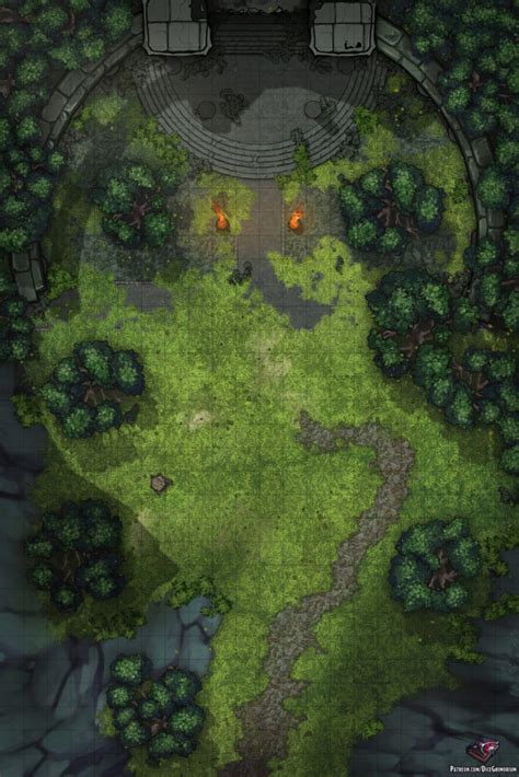 Forest Dungeon Entrance Dandd Map For Roll20 And Tabletop — Dice Grimorium