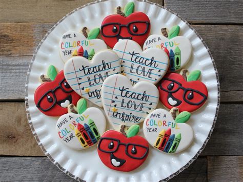 Teacher Appreciation Back To School Apple Sugar Cookies By Kaylin