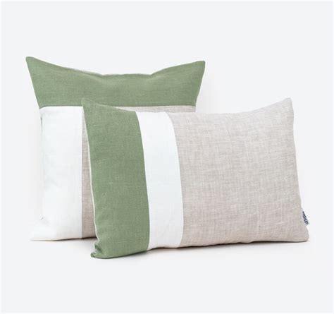 Moss Green Lumbar Pillow Cover Mid Century Modern Pillow Etsy