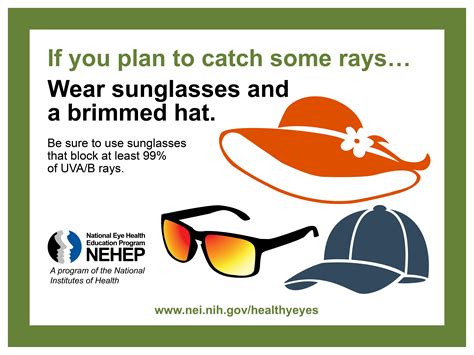 Protect Your Eyes Wear Sunglasses And A Brimmed Hat Eye Health Vision Eye National