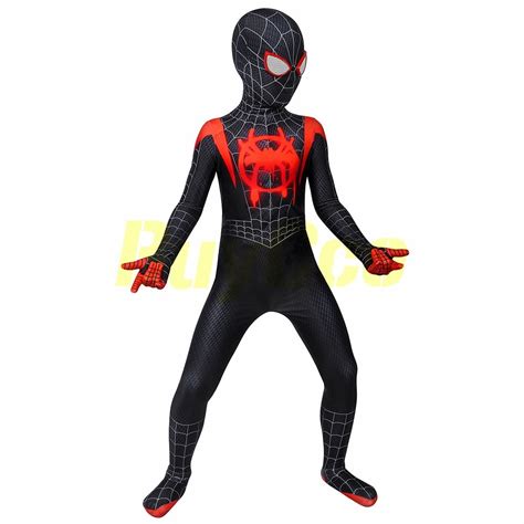 Kids Suit Miles Morales Spider Man Cosplay Costume