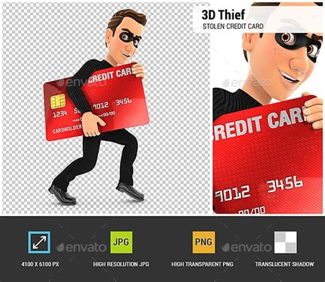 Stolen information is when a fraudster has access to your credit card number and can make purchases, sutherland says. 3D Thief with a Stolen Credit Card | Credit card, Thief, Cards