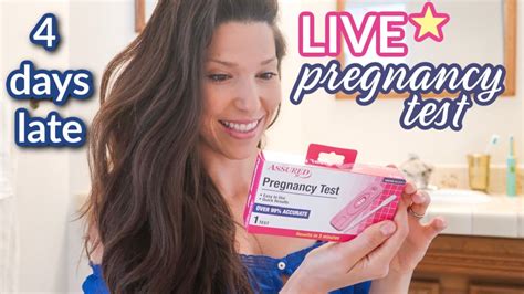 Live Pregnancy Test Missed Period 4 Days Late Youtube