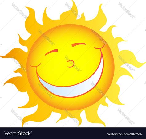 Happy Smiling Sun Cartoon Character Royalty Free Vector