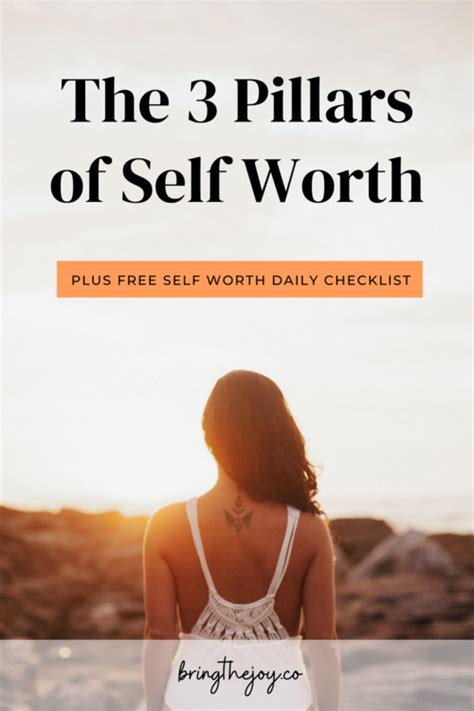 The 3 Pillars Of Self Worth — Bring The Joy Learn The 3 Steps To
