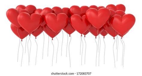 3d Heart Shaped Balloons Stock Illustration 172083707 Shutterstock
