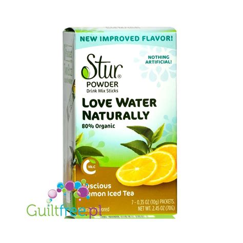 Stur Stevia Sweetened Powder Drink Mix Lemon Iced Tea Guiltfreepl