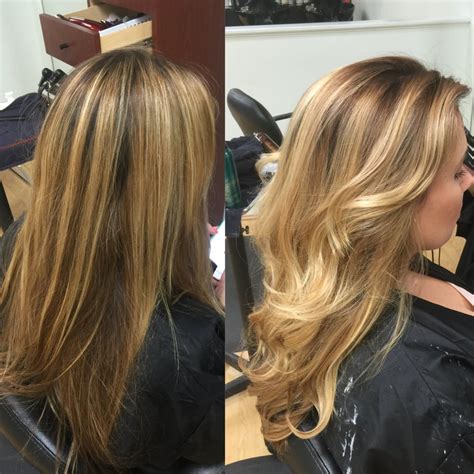 Learn how to care for blonde hairstyles and platinum color. Color Correction Stripe Blonde Foil Highlights with ...