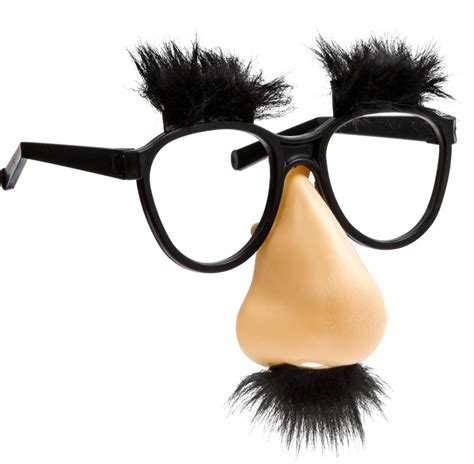 Fake Nose And Moustache Practical Joke Eyeglasses Blackbeige One Size