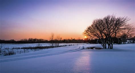Winter Sunset In Kansas Photograph By Cory Mottice