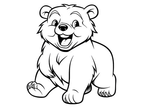 Beautiful Grizzly Bear Coloring Coloring Page