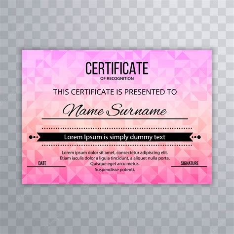 Premium Vector Modern Template Certificate Colorful Design