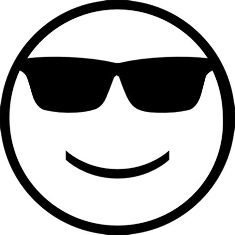Sunglasses Emotion Interface Faces Smile Smiling Haw Emoji Stroke