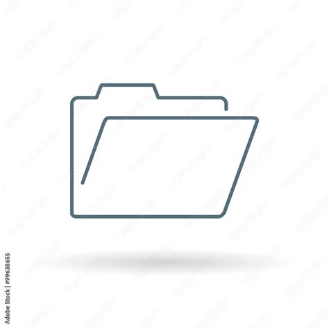Empty Folder Icon File Folder Sign Document Archive Storage Symbol