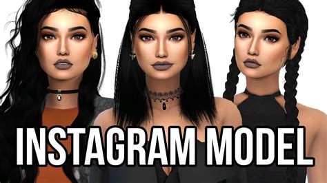 The Sims 4 Create A Sim Instagram Model Youtube