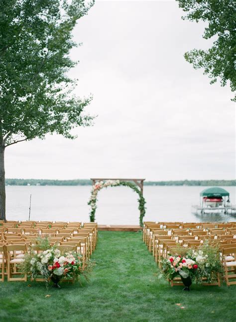 Rustic Chic Minnesota Lakeside Wedding Lake House Wedding Lake