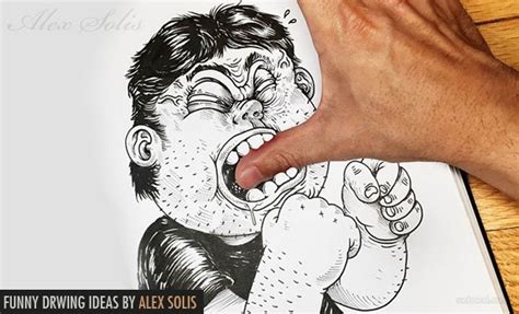 Fight With Their Own Creator Funny Drawing Ideas By Alex Solis