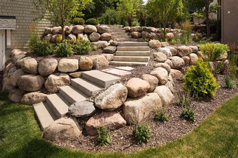 Outdoor Stone Steps With Landing
