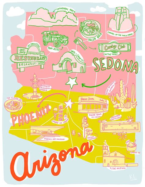 Printable Arizona Map By Kristen Long X Aww Sam Arizona Map