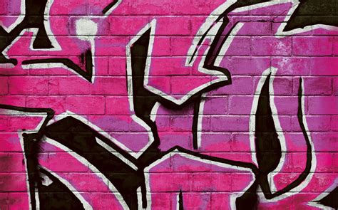 Graffiti Brick Wall Pink Affordable Wall Mural Photowall