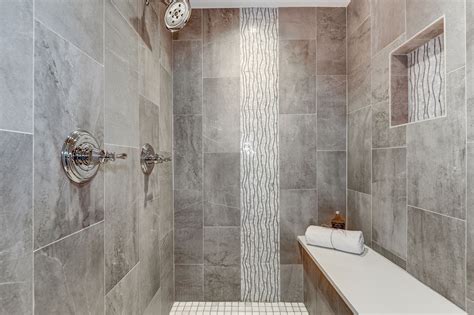 Dual Shower Heads Bench Designer Marble Tile Waterfall Bathroom