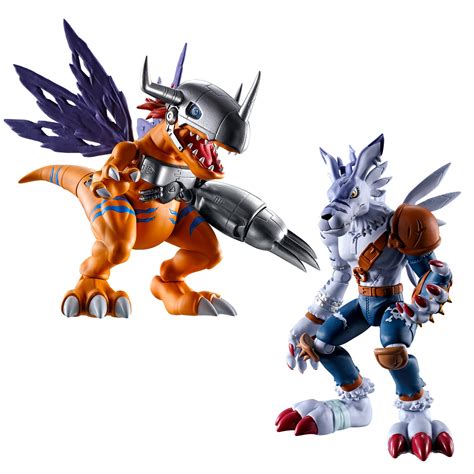 Shodo Digimon Metalgreymon And Weregarurumon Wo Gum Digimon Premium