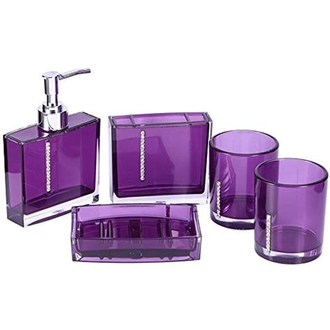 Yosoo 5 Pcs Bathroom Accessory Set Luxury Bath Vanity Set With