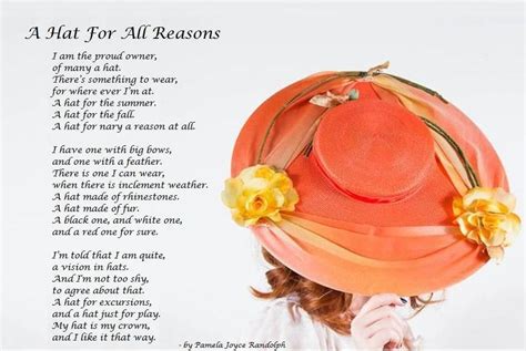 A Hat For All Reasons An Original Poem By Pamela Joyce Randolph