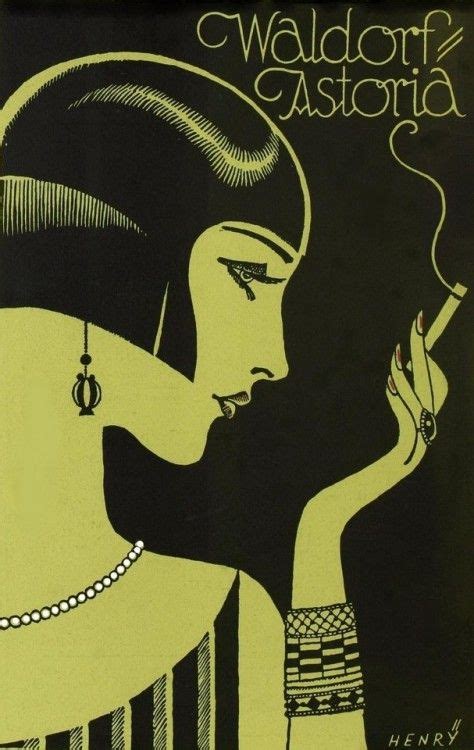 Art Deco Illustration By Henry For Waldorf Astoria New York 1925