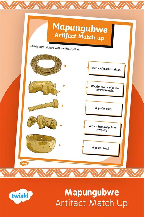 This Wonderful Mapungubwe Artifacts Match Up Activity Sheet Is Great