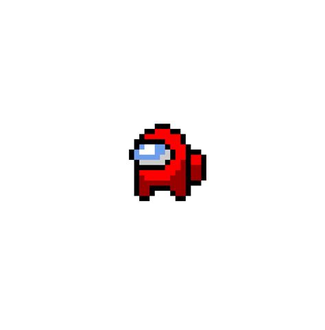 Tiny Red Among Us Pixel Art