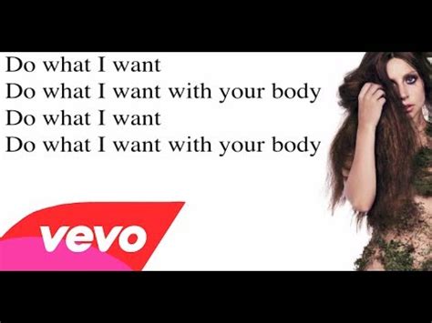 Lady Gaga Do What U Want Ft R Kelly Lyric Video Youtube