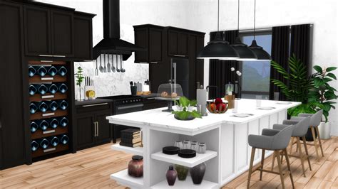 Sims 4 cc downloads, plainwell, michigan. Peace's Place | Contemporary kitchen, Sims 4 kitchen ...