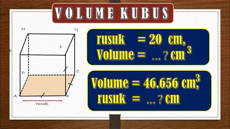 Cara Menghitung Volume Air Dalam Kubus